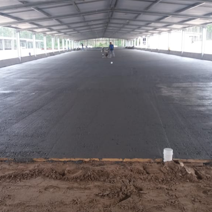 Obra de piso industrial da Poliforte — depois