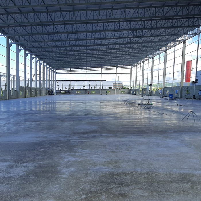 Obra de piso industrial da Poliforte — depois